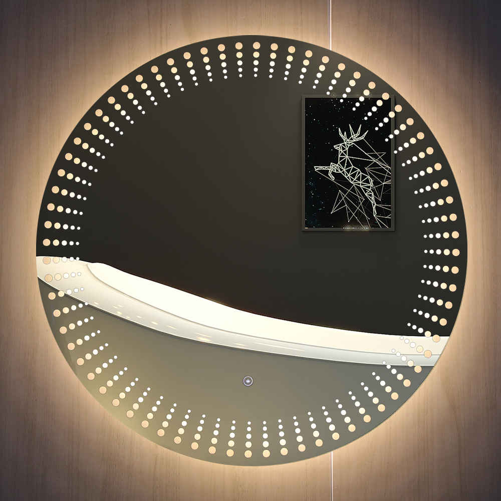 Factory Direct Sales Multi Function Fashionable Luxurious Led Illuminated Bathroom Mirror