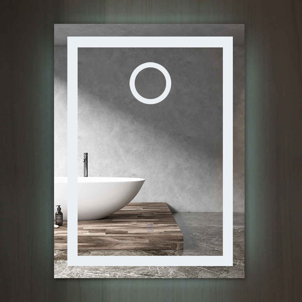 Customized Different Pattern Wall Mounted Led Light Bathroom Mirror Hotel Mirror