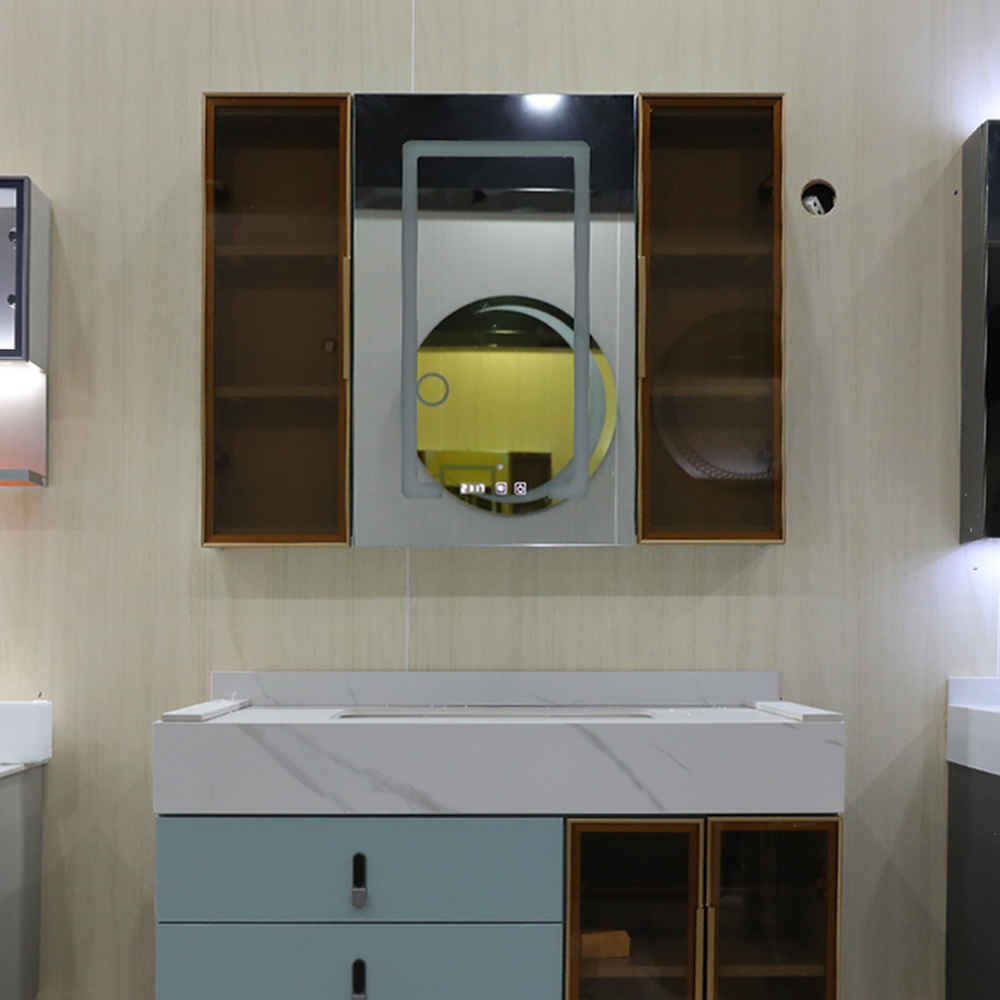 Luxury Hotel European Style Wall Mounted Bathroom Vanity High Quality Bathroom Cabinet Set