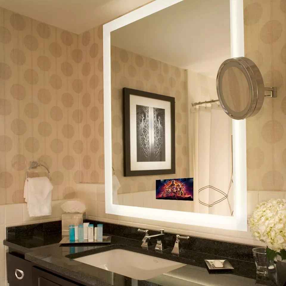 Design Full Body Mirror Wall Mounted Full Length Smart Mirror Light up Vertical for Bedroom Bathroom Salon