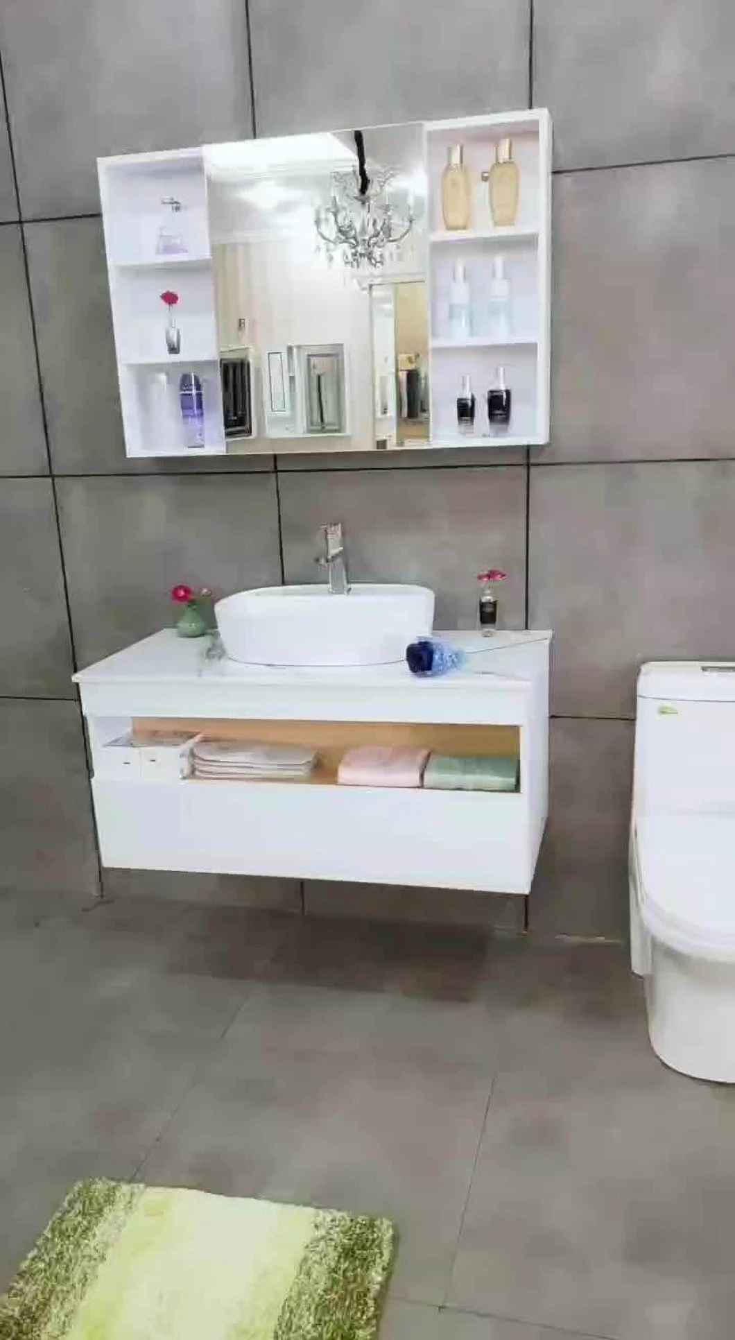 36-Inch Modern Sink Bathroom Cabinet Waterproof Wooden Dressing Cabinet with Smart Mirror Cabinet