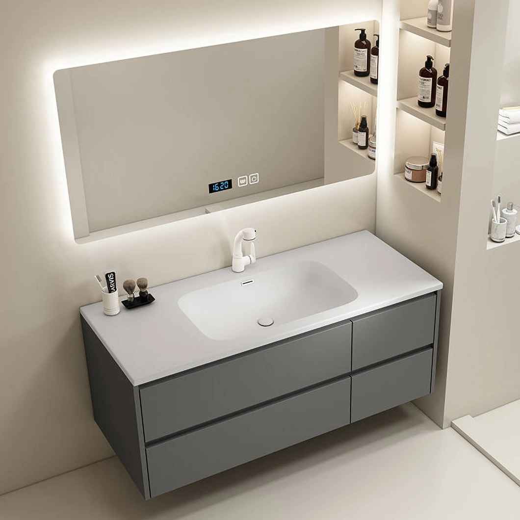 Hotel′s Cheap Used Bathroom Vanity Mirror Cabinet Set Modern Double Marble Bathroom Cabinet with Sink