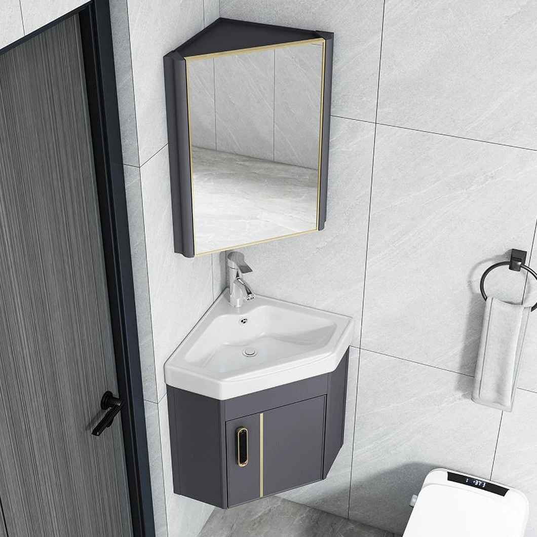 Modern Bathroom Corner Wooden Mini Bathroom Cabinet Bathroom Sink Cabinet with Mirror Cabinet
