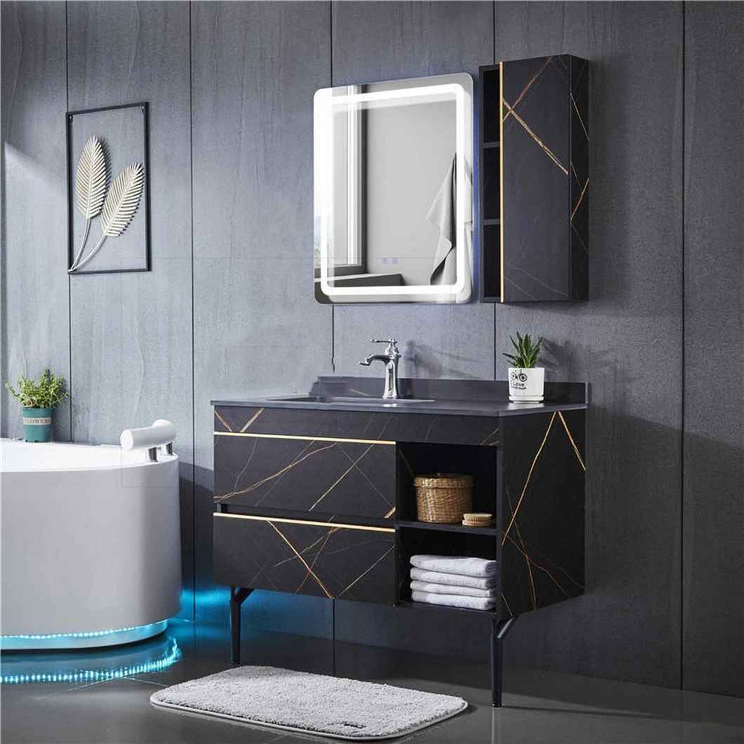 Modern White Hotel Basin Cabinet Bathroom Dresser Luxury Smart Locker with Mirror Cabinet