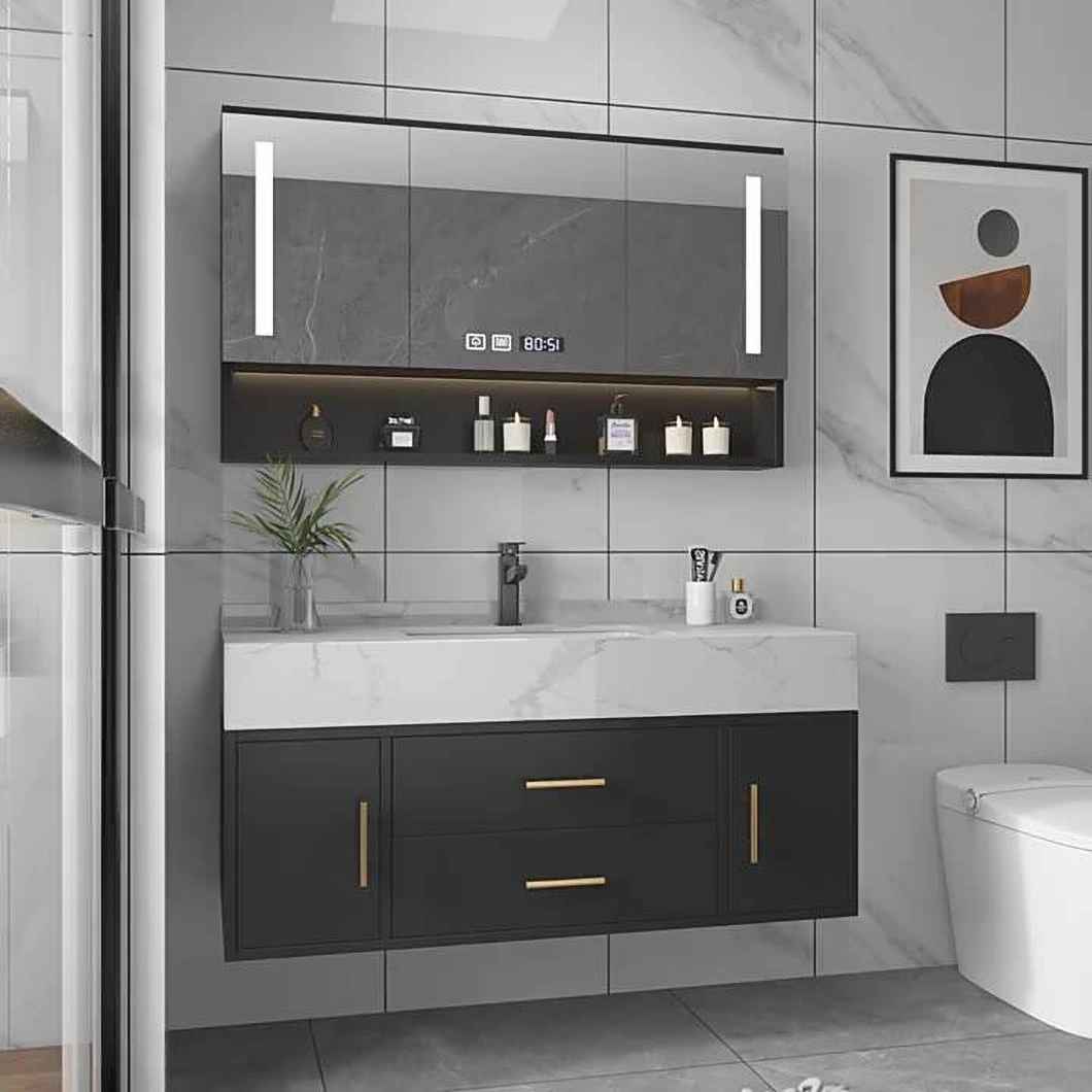 Luxury Bathroom Furniture Sink and Cabinet Set Marble Waterproof Bathroom Cabinet