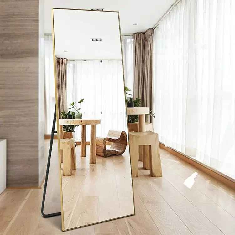 Art Home Hotel Decor Round Multiple Shape Aluminium Metal Wood Frame 40 Cm 50 Cm Wall Mirror