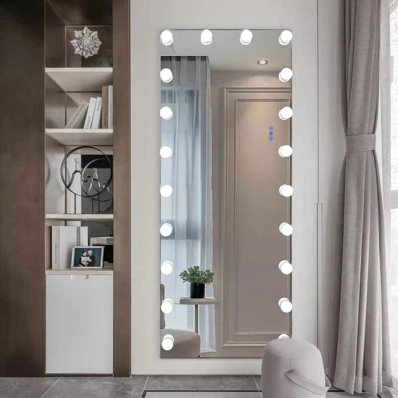 Bluetooth Speaker Salon Hollywood Full Body Length LED Lights Vanity Mirror
